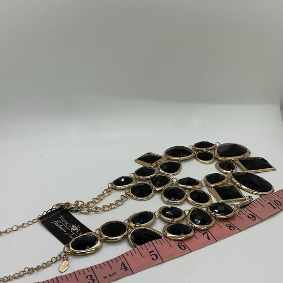 Traci Lynn Black and Gold Galore Statement Jewelry Set - Picture 2 of 6